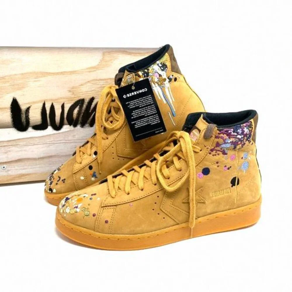 💖MEGA SALE💖Converse X Bandulu Shoes Men's Pro Leather 169908C Suede Honey Mid